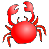 The+crab+is+small+and+red. Picture