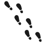 Footprints Stencil