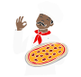 Pizza Chef Stencil