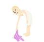 Pick Up Clothes  Stencil
