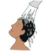 Rinse hair