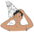 Rinse hair