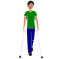 Crutches  Stencil