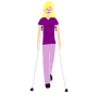 Crutches  Stencil