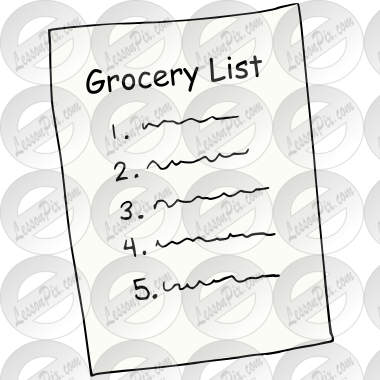 Grocery List Picture