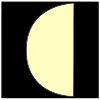 First Quarter Half Moon