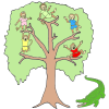 5 Monkeys in Tree Picture