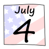 You will also see lots of American flags on the 4th of July!  Picture