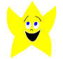 Excited Star Stencil