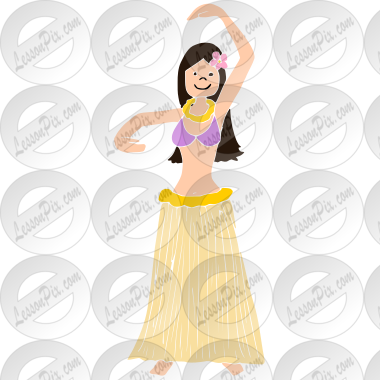 Hula Dancer Stencil