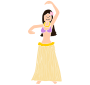 Hula Dancer Stencil