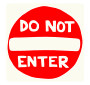 Do Not Enter Stencil