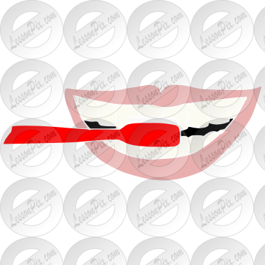 Brush Teeth Stencil