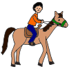 The+boy+is+up+on+top+of+the+horse. Picture