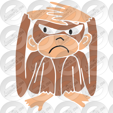 Annoyed Monkey Stencil