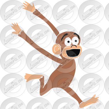 Excited Monkey Stencil