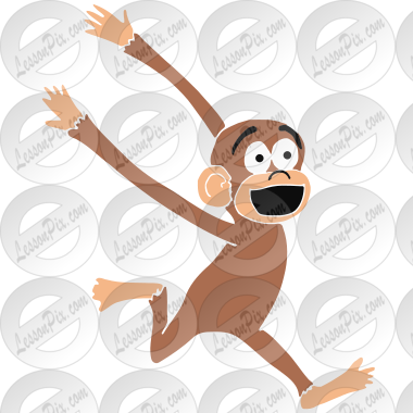 Excited Monkey  Stencil
