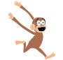 Excited Monkey  Stencil