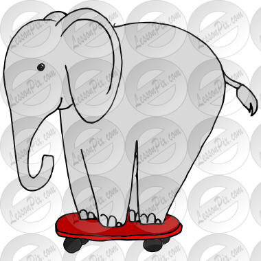 Elephant on a Skateboard