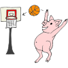Pig Playing Basketball Picture
