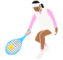 Tennis Player Stencil