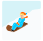 Sledding Stencil