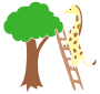 Giraffe on a Ladder