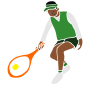 Tennis Player Stencil