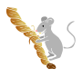 Mouse Nibbling Rope Stencil