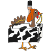 Turkey dressed as a cow