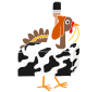Turkey dressed as a cow Stencil