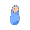 The+baby+who+is+wrapped+in+a+blue+blanket Picture