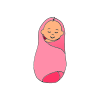 The+baby+who+is+wrapped+in+a+pink+blanket Picture