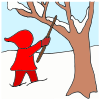 Hit a tree with a stick