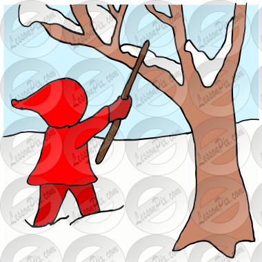 Hit a tree with a stick