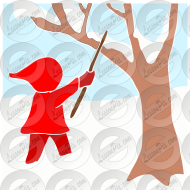 Hit a tree with a stick