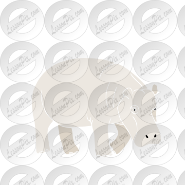 Hippopotamus Calf Stencil