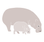 Hippos Stencil