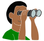 Binoculars Stencil