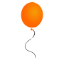 Orange Balloon Stencil