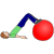 feet supported on ball