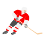 Hockey Player Stencil