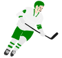 Hockey Player Stencil