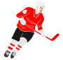 Hockey Player Stencil