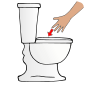 Hand in Toilet