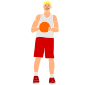 Basketball Player Stencil