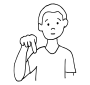 Down  Outline
