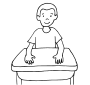 Hands on Desk  Outline