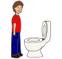 Stand at Toilet