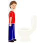 Stand at Toilet